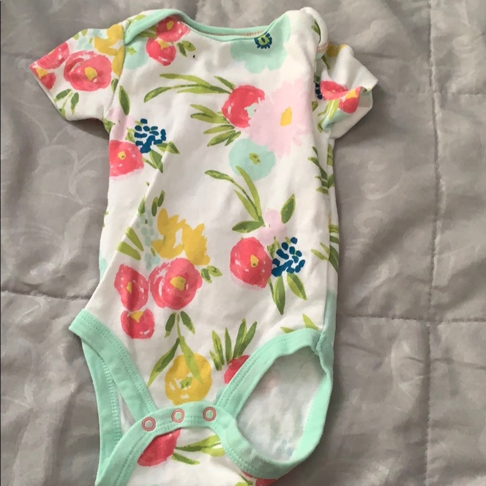 Baby girls floral onesie